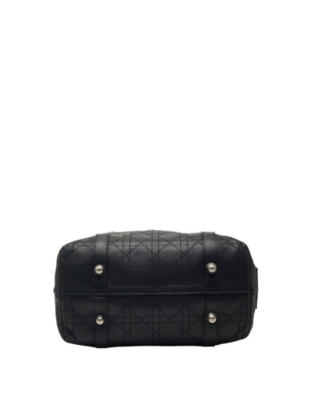Dior Cannage Rasta Logo Charm Tote Black Leather - Picture 3 of 9